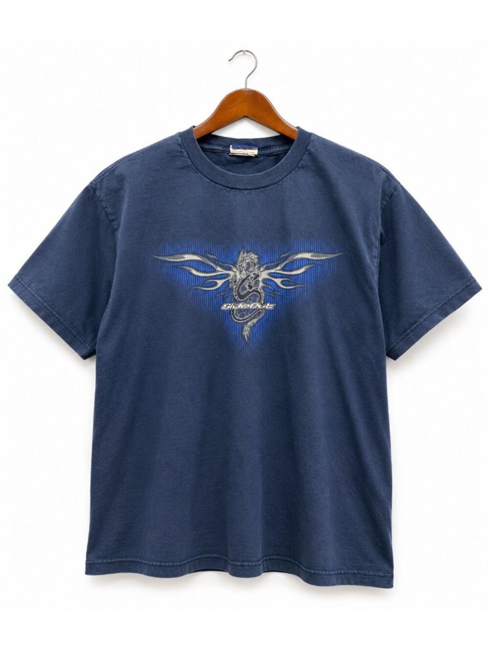 VTG Skate Shirt Mens XL 90s Y2K Sideout Dragon Tribal Flames Surf Grunge 2000s
